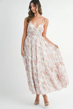 Load image into Gallery viewer, Floral Print Tiered Cami Maxi Summer Dress – Floral Maxi Dress, Tiered Maxi Dress, Cami Maxi Dress, Breezy Summer Dress, Bohemian Maxi Dress