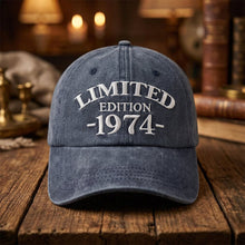 Load image into Gallery viewer, 1974 Birthday Navy Baseball Cap