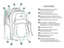 Load image into Gallery viewer, Eastsport Diamond Expandable Recycled Backpack