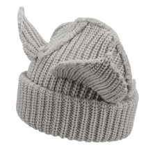 Load image into Gallery viewer, Women’s Thickened Acrylic Knitted Hat with Devil Ears | Cozy Beanie