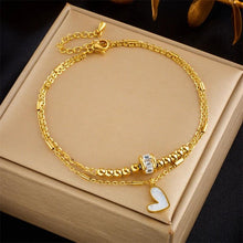 Load image into Gallery viewer, Fashion Jewelry Boho Classic Love Heart Ankle Chain Double Layer Chain Bracelet Anklet Charm Tassel Leg Chain On Foot Chain Women Party Jewelry Accessories