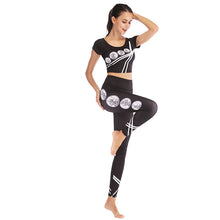 Load image into Gallery viewer, Printed navel short-sleeved quick-drying dance dress