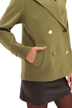 Load image into Gallery viewer, Sorrento Cashmere Blend Coat in Olive
