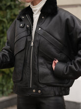 Load image into Gallery viewer, Maxwell Genuine Jumbo Shearling Leather Jacket