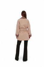 Load image into Gallery viewer, Sandro Cashmere Blend Overcoat in Beige