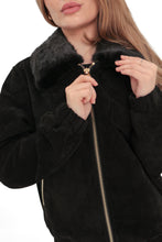 Load image into Gallery viewer, Genuine Suede Mink Trim Jacket
