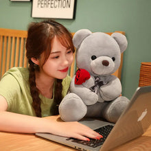 Load image into Gallery viewer, 23-45cm New Lovely Hug Roses Teddy Bear Plush Pillow Stuffed Soft Animal Dolls Nice Birthday Gift Girlfriend Valentine's Day