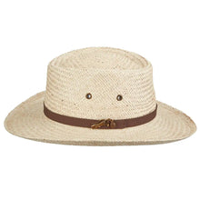 Load image into Gallery viewer, Scala Bunker - Palm Straw Gambler Hat