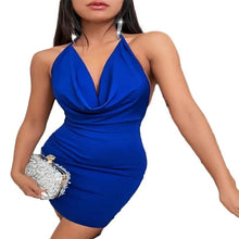 Load image into Gallery viewer, Summer Deep V-neck Dress Temperament Sling Backless Halter Dresses Women's Clothing