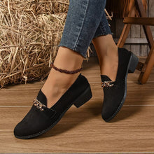 Load image into Gallery viewer, Women’s Pointed Toe Chunky Heel Shoes