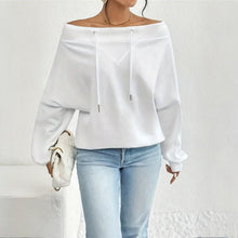 Load image into Gallery viewer, Plus Size Off Shoulder Pullover