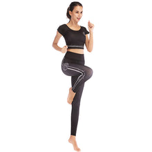 Load image into Gallery viewer, Printed navel short-sleeved quick-drying dance dress