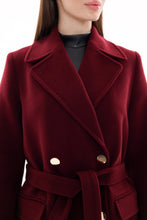 Load image into Gallery viewer, Denise Cashmere Blend Overcoat in Bordeaux