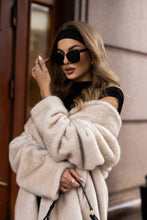 Load image into Gallery viewer, Sylvie Iconic Statement Fiber Coat in Ivory