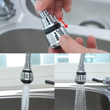 Load image into Gallery viewer, 360 Degree Kitchen Sink Tap Faucet Extender, Universal Stainless Steel Faucet Extender with Flexible Swivel Tap Aerator Hose, 2 Water Outlet Modes, Faucet Extender Water Saving Bathroom Kitchen Accessories