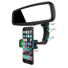 Load image into Gallery viewer, 360° Adjustable Car Mirror Phone Mount