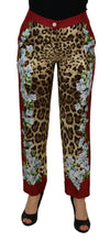 Load image into Gallery viewer, Dolce & Gabbana Multicolor Leopard Flora Printed Mid Waist Trouser Pants