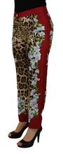 Load image into Gallery viewer, Dolce & Gabbana Multicolor Leopard Flora Printed Mid Waist Trouser Pants