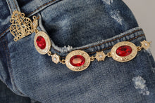Load image into Gallery viewer, Dolce & Gabbana Blue Denim Crystal Embellished Pants Jeans