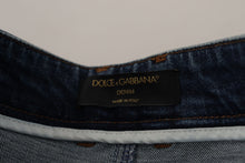 Load image into Gallery viewer, Dolce & Gabbana Blue Denim Crystal Embellished Pants Jeans