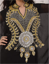 Load image into Gallery viewer, Elegant Hand-Embroidered Georgette Chiffon Kaftan