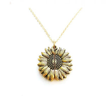Load image into Gallery viewer, Sunflower Double Lettering Necklace