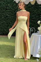 Load image into Gallery viewer, Cherry Lacquer Maliyah Maxi Dress with Chiffon Skirt & Scarf