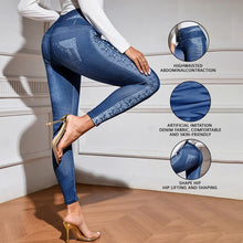 Load image into Gallery viewer, Denim-Look High-Waist Butt-Lifting Yoga Pants – Slimming Elastic Fitness Leggings