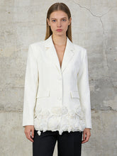 Load image into Gallery viewer, Women's Elegant 3D Floral Loose-Fit Blazer – Regular Length