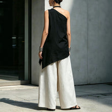 Load image into Gallery viewer, Women's One-Shoulder Asymmetric Sleeveless Top
