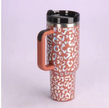 Load image into Gallery viewer, 40 Oz Tumbler With Handle Straw Insulated, Stainless Steel Spill Proof Vacuum Coffee Cup Tumbler With Lid Tapered Mug Gifts For Valentine Lover Suitable For Car Gym Office Travel