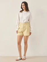 Load image into Gallery viewer, 100% Linen Mock Neck Long-Sleeve Top DEANNA
