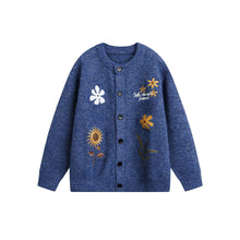 Load image into Gallery viewer, Women’s Retro Floral Embroidered Cardigan Sweater