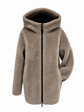 Load image into Gallery viewer, ⇆ Reversible Faux Shearling Hooded Coat