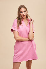 Load image into Gallery viewer, Simple Classic Pink Short Sleeve Dress Comfortable Women Dress Minimalist Casual Design