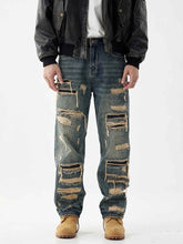 Load image into Gallery viewer, Men's Distressed Wide Leg Jeans