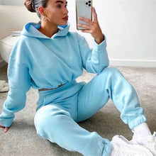 Load image into Gallery viewer, Women's 2-Piece Jogging Suit - Sexy Long Sleeve Hoodie Tracksuit