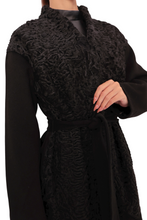 Load image into Gallery viewer, Noir Genuine Karakul Wool Overcoat