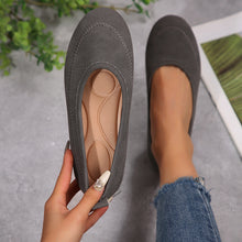 Load image into Gallery viewer, Women’s Low-Cut Round Toe Loafers – Slip-On Flat Casual Shoes