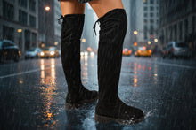 Load image into Gallery viewer, Women’s Elastic Knee-High Boots – Thick Sole Solid Color Fashion Boots