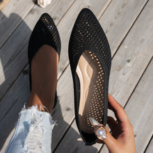 Load image into Gallery viewer, Women's Pointed Toe Flyknit Slip-On Loafers – Flat Casual Shoes