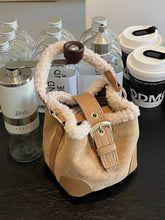Load image into Gallery viewer, Fuzzy Trim Bucket : Crossbody Bag