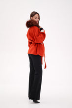 Load image into Gallery viewer, Saga®Furs Silver Fox Wool Alpaca Coat