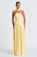 Load image into Gallery viewer, Cherry Lacquer Maliyah Maxi Dress with Chiffon Skirt & Scarf