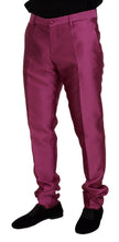 Load image into Gallery viewer, Dolce & Gabbana Pink Silk Slim Trousers Dress Formal Pants
