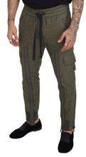 Load image into Gallery viewer, Dolce & Gabbana Green Striped Cargo Zipper Leg Men Trouser Pants
