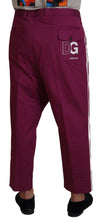 Load image into Gallery viewer, Dolce & Gabbana Magenta Cotton DG Logo Pocket Trouser Pants