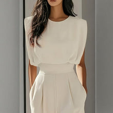 Load image into Gallery viewer, Women’s wide-leg short sleeve jumpsuit