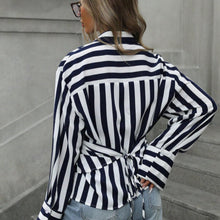 Load image into Gallery viewer, Women's Striped Long-Sleeve Loose Shirt – S–2XL