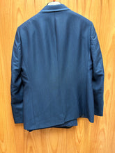 Load image into Gallery viewer, Moda Color Exclusive Dark Blue Houndstooth 1-Button 100% Wool 2-Piece Turkish Slim Fit Suit